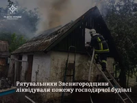 На Звенигородщині вогнеборці ліквідували пожежу господарчої будівлі