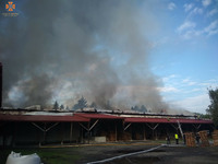 Рятувальники ліквідували пожежу на території підприємства з розливу мінеральної води