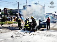 Білоцерківський район: ліквідовано загорання легкового автомобіля