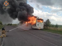 Рятувальники ліквідували пожежу рейсового автобуса.