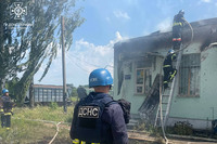 Богодухівський район: рятувальники оперативно ліквідували пожежу у будівлі залізничного вокзалу, що виникла в результаті ворожих обстрілів