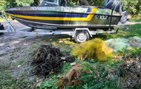 На Полтавщині поліція вилучила близько 500 метрів браконьєрських сіток з Кременчуцького водосховища
