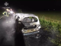У Городку вночі під час руху загорівся автомобіль