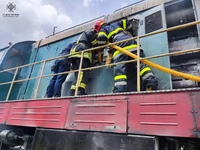Надзвичайники ліквідували пожежу поїзда в Калуському районі