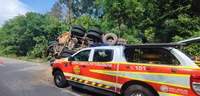 На Конотопщині рятувальники допомогли вивільнити водія з понівеченої в ДТП вантажівки