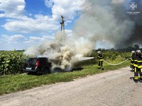 Білоцерківський район: ліквідовано загорання автомобіля