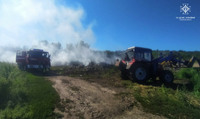 Бориспільський район: ліквідовано загорання сміття на несанкціонованому сміттєзвалищі