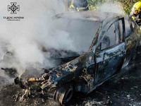 Бориспільський район: вогнем знищено легковий автомобіль