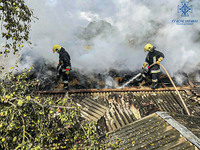 На Вінниччині ліквідовано пожежу на території приватного домогосподарства