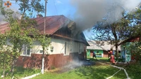 У Богородчанській ТГ рятувальники спільно з вогнеборцями МПК ліквідували пожежу житлового будинку