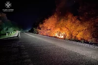 Кам’янський район: надзвичайники ліквідували пожежу в автомобілі, яка виникла внаслідок ДТП