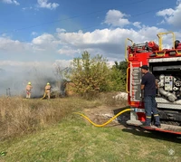 Полтавський район: рятувальники ліквідували пожежу в господарчій споруді