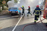 М. Кривий Ріг: рятувальники ліквідували пожежу в легковому автомобілі