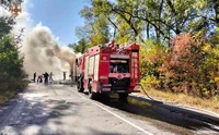 Кременчук: рятувальники ліквідували пожежу у вантажному автомобілі