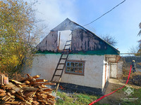 На Вінниччині бійці ДСНС ліквідували пожежу господарчої будівлі