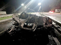Поліцейські Київщини розслідують смертельну ДТП, в якій автівка згоріла разом із водієм