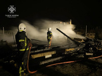 Львівський район: рятувальники ліквідували займання дерев’яної будівлі