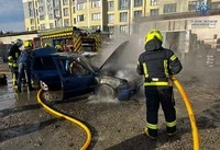 Вогнеборці ліквідували пожежу автомобіля в місті Івано-Франківськ