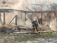 Рятувальники спільно з пожежними-добровольцями ліквідували пожежу в Коломийському районі