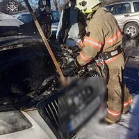 Вогнеборці ліквідували пожежу автомобіля в Коломийському районі