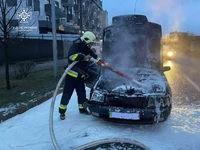 У Пустомитах вогнеборці ліквідували пожежу автомобіля