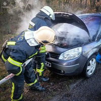 Білоцерківський район: ліквідовано загорання легкового автомобіля