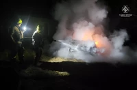 Кобеляки: рятувальники ліквідували пожежу в автомобіл