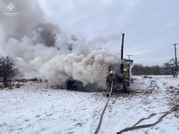 Миргородський район: рятувальники ліквідували пожежу у садовому будинку