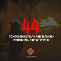 З початку року на території Рівненської області виникло 44 пожежі