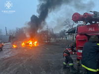 Окупанти обстріляли Куп’янськ, виникла пожежа в автомобілі. Одна людина загинула, ще одна отримала поранення