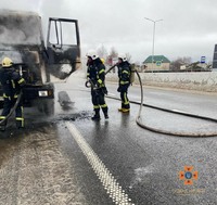 Броварський район: ліквідовано загорання вантажного автомобіля