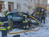 У Вінниці ліквідовано пожежу автомобіля