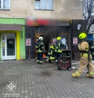 Вогнеборці ліквідували пожежу продуктового магазину в місті Івано-Франківськ