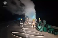 Полтавський район: рятувальники ліквідували пожежу у вантажному автомобілі