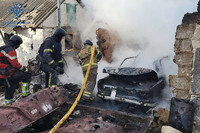 Харківщина: росія знову обстріляла мирний населений пункт, спричинивши пожежу