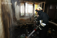 М. Харків: під час ліквідації пожежі в житловому будинку надзвичайники виявили тіло чоловіка