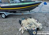 На Полтавщині поліція вилучила 500 метрів браконьєрських сіток з Кременчуцького водосховища