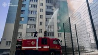 М. Харків: вогнеборці ліквідували пожежу у житловій дев’ятиповерхівці, евакуювавши 10 осіб