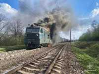 Черкаський район: рятувальники ліквідували пожежу електровоза