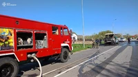 Надзвичайники ліквідували пожежу рейсового пасажирського автобуса в Івано-Франківському районі