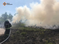 Рятувальники Білоцерківщини продовжують боротьбу з загорянням рослинності