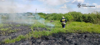Новоукраїнський район: під час гасіння пожежі сухого очерету рятувальниками виявлено тіло загиблого чоловіка