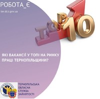 Які вакансії у топі на ринку праці Тернопільщини?