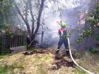 Олександрійські рятувальники ліквідували пожежу на території приватного домоволодіння