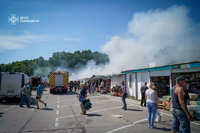 Львів: рятувальники ліквідували пожежу в торговельному павільйоні