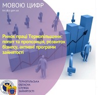 Ринок праці Тернопільщини: попит та пропозиція, розвиток бізнесу, активні про-грами зайнятості